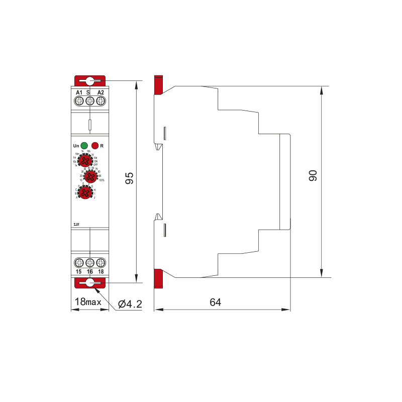 Relé de control de tensión y fase 3P. Mod. WE9234