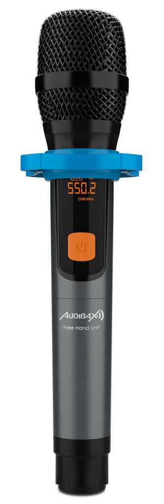 Micrófono de mano inalámbrico UHF Audibax. Mod. Missouri Free Hand UHF Black