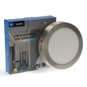 Panel de Superficie Níquel Circular 12W Cct. Mod. LM5540