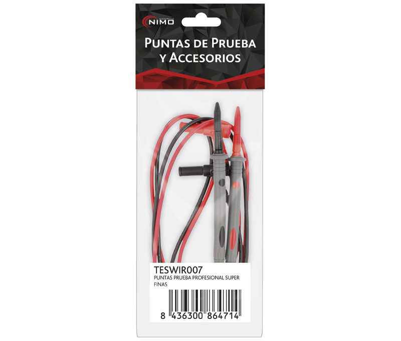 Puntas de prueba profesionales de puntas super finas. Mod. TESWIR007