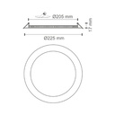 Downlight LED empotrar redondo 18W regulable 6000K blanco. Mod. 201800CWDIM