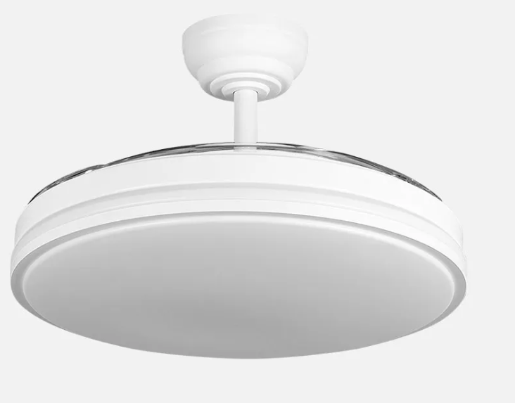 Ventilador techo aspas retráctiles 60W blanco. Mod. RELAMPAGO