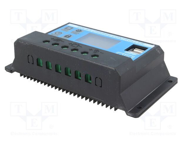 Regulador solar 12V - 24VDC 30A LCD. Mod. SOL-30A-LCD