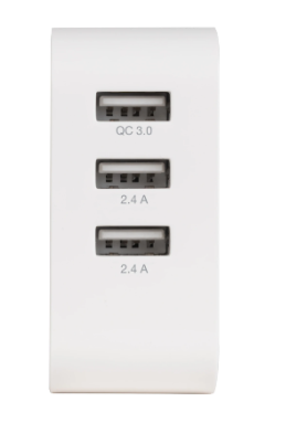 Cargador triple USB 36 W 7'8 A Fonestar. Mod. USBPOWER-3FAST