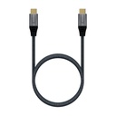 Cable USB C 2.0 Aluminio 5A 100W E-Mark Gris, 2.0M. Mod. A107-0629