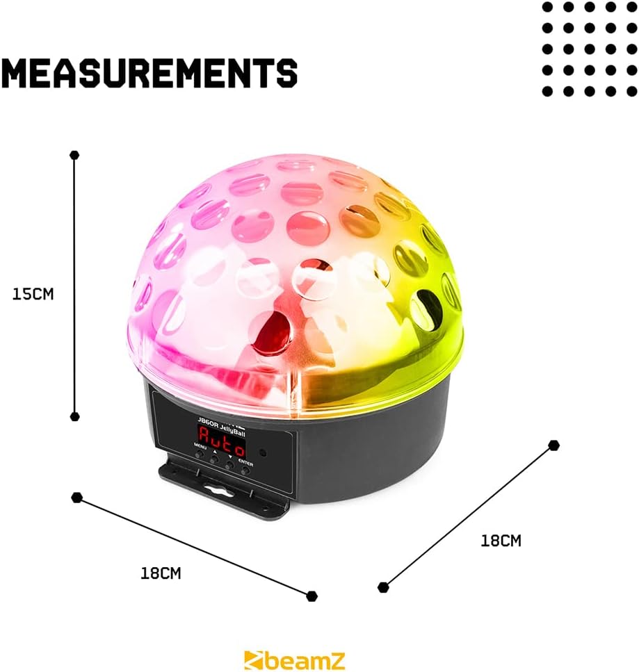 Efecto de luz de bola de discoteca LED DMX JellyBall. Mod. JB60R