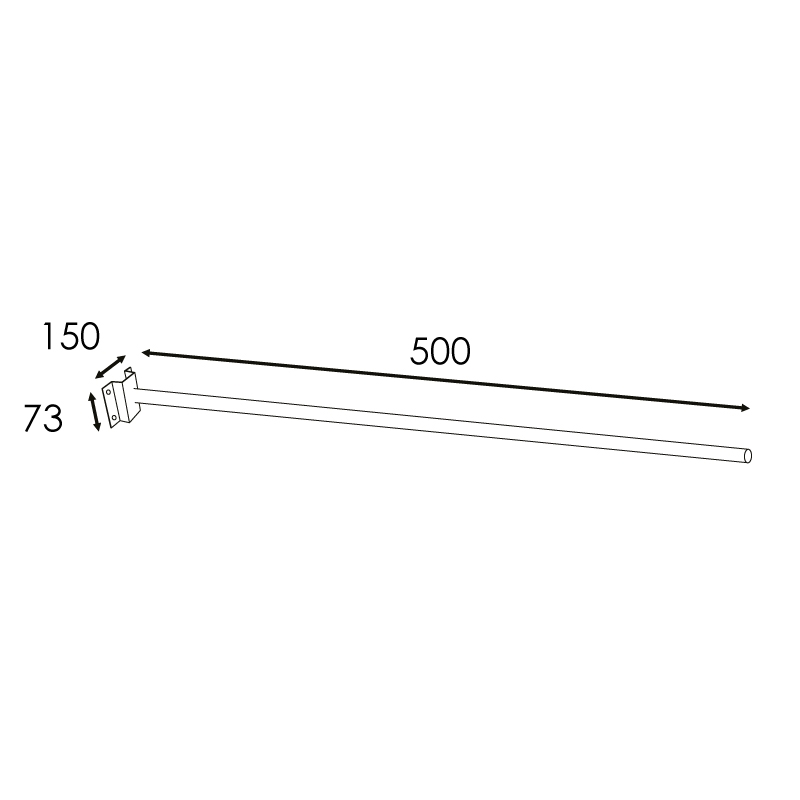 Soporte de Pared Para Farolas Led ø 60 Mm. Mod. LM6657