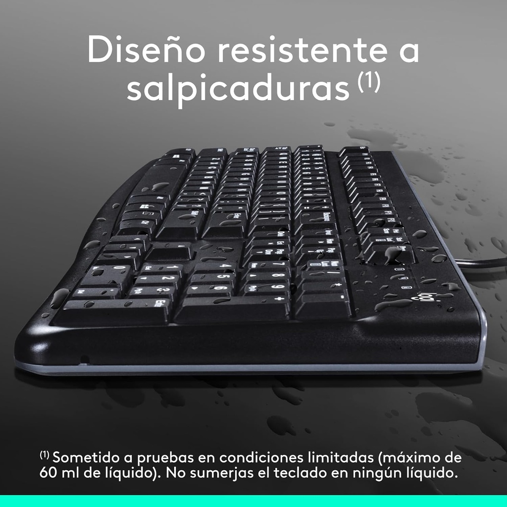 Teclado con cable OEM USB negro Logitech. Mod. K120