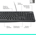 Teclado con cable OEM USB negro Logitech. Mod. K120