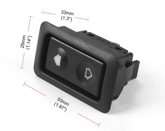 Interruptor pulsador (ON)-OFF-(ON) coche 12V/24V 30A 6 pin. Mod. BX103052