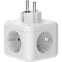 Adaptador regleta Cubo 3 tomas + 4 USB 5V/3.4V. Mod. 37400120