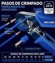 Crimpadora de puntera hueca 0.25 a 10mm2 c/ funda y juego de punteras. Mod. WAYLAND