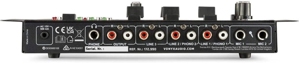Mesa de mezcla 4 canales USB bluetooth MP3 Vonyx. Mod. STM3030