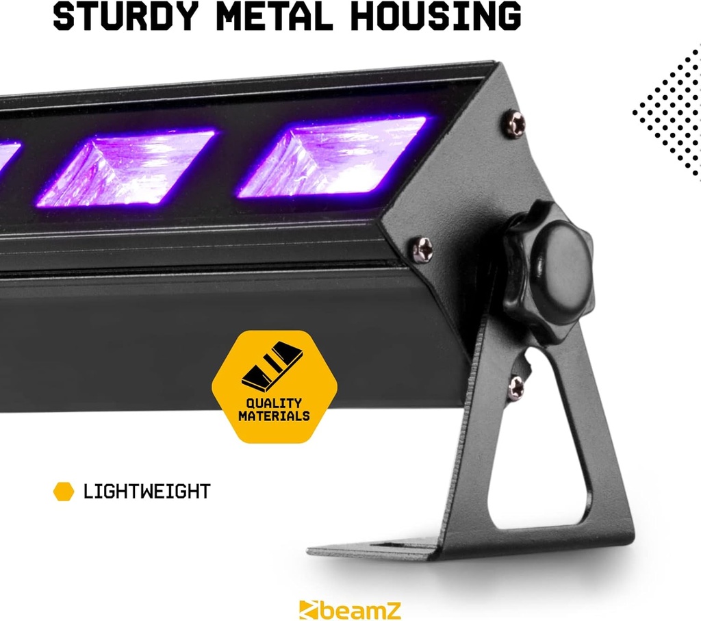 Barra de luz Ultravioleta UV 12 LEDs de 3W BeamZ. Mod. BUV123