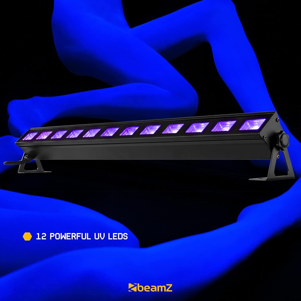 Barra de luz Ultravioleta UV 12 LEDs de 3W BeamZ. Mod. BUV123
