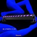 Barra de luz Ultravioleta UV 12 LEDs de 3W BeamZ. Mod. BUV123
