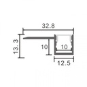 Perfil de Aluminio empotrar pladur Hure - 2 Metros. Mod. LM3853