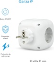 Adaptador enchufe 3 tomas 2USB+USB C Kubo Garza. Mod. 420063C