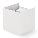 Aplique de Pared Led White Cube 12W Ip54 CCT. Mod. LM6183