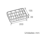 Caja clasificadora con 24 departamentos ajustables. Mod. CM053