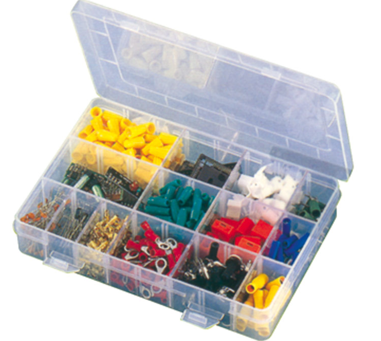 Caja clasificadora con 24 departamentos ajustables. Mod. CM053