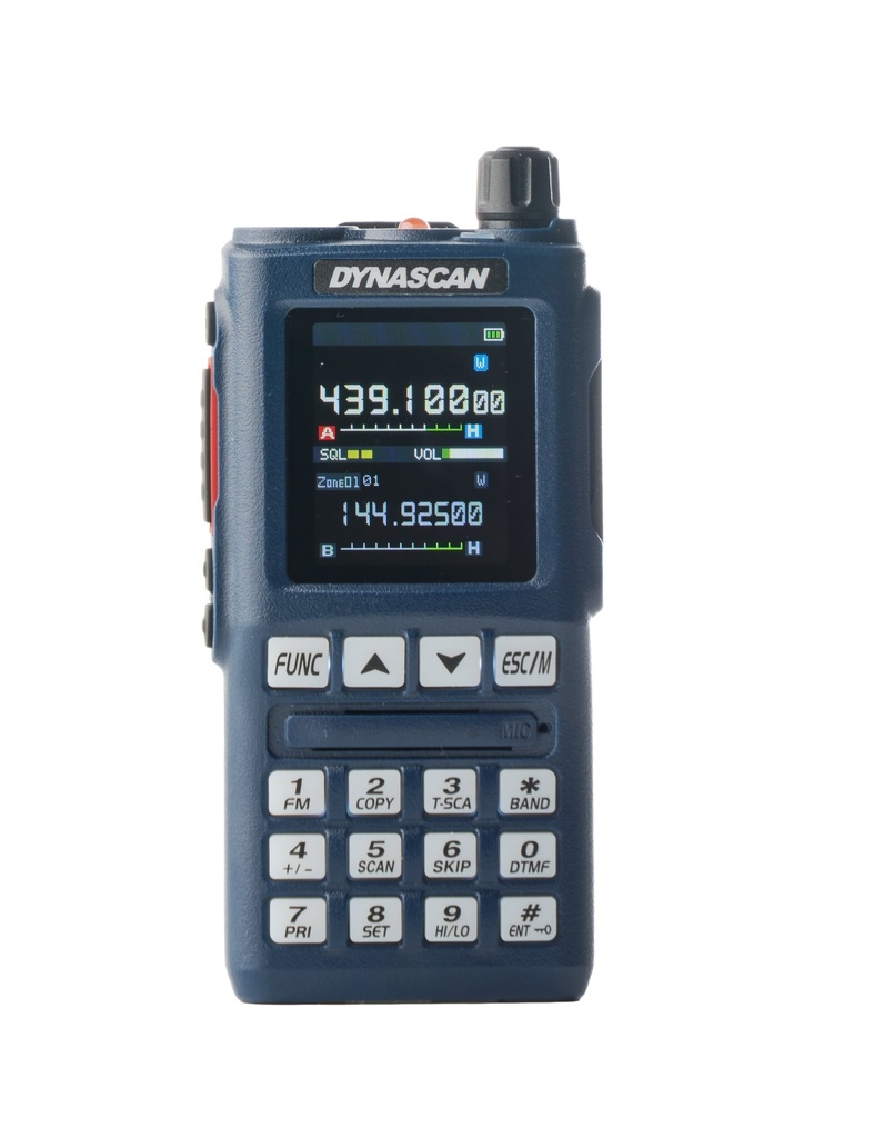 Walkie doble banda emisora 2 metros Dynascan. Mod. UV-101