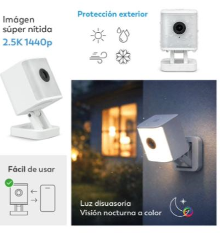 Cámara exterior fija 2.5K Garza Smart. Mod. AURA