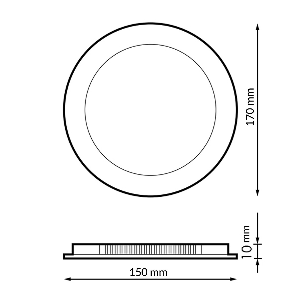 Downlight LED empotrable 12W 180º 3000K. Mod. 201200WW