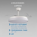 Ventilador de Techo Led White Heer Smart ø107 Cm. Mod. LM8837