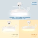 Ventilador de Techo Led White Olga Plus App ø107 Cm. Mod. LM8867