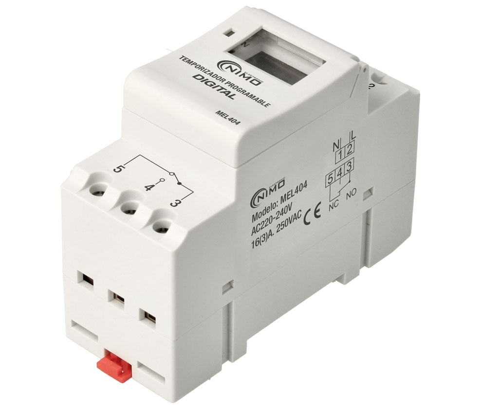 Temporizador Interruptor digital Programador Diario y semanal. Mod. MEL404