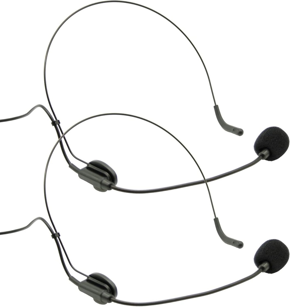 Pack 2 micrófonos Mano y diadema inalámbricos VHF Audibax. Mod. Missouri 2500-1