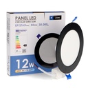 Downlight Panel Led Circular Negro 12W Cct. Mod. LM5582