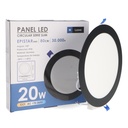 Downlight Panel Led Circular Negro 20W Cct. Mod. LM5583
