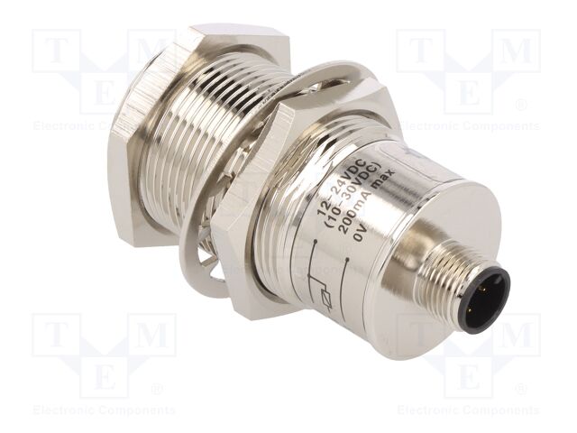 Sensor inductivo NPN / NO 0 a 15mm 10÷30VCC M30 IP67. Mod. PRDCM30-25DN
