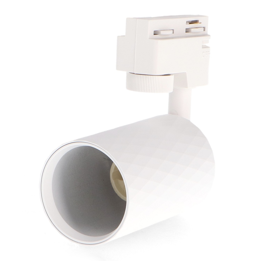 [LM3191] Foco Portalámparas Gu10 Para Carril White Diamond Monofásico. Mod. LM3191