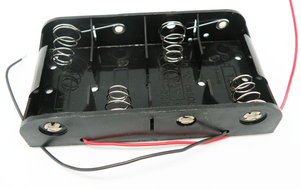 [2528] Portapilas para 4xR14 tipo C con cable  2528