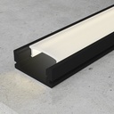 Perfil de Aluminio Sid Lacado Negro - 2 Metros. Mod. LM3708