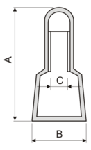 [316052] Empalme ciego para conexionar finales de cable. Mod. 31.605/2