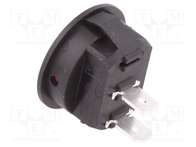 [18811104] Interruptor ROCKER Posiciones:2 OFF-ON 12A/250VAC rojo IP40. Mod. 1881.1104