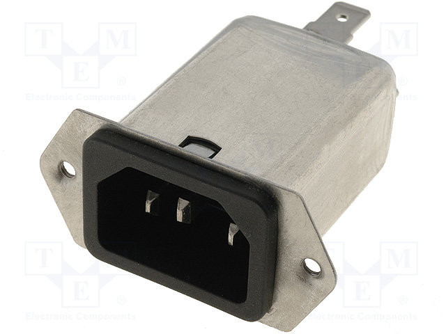 [512010070] Conector de alimentación AC conector hembra macho 15A 250VCA. Mod. 5120.1007.0