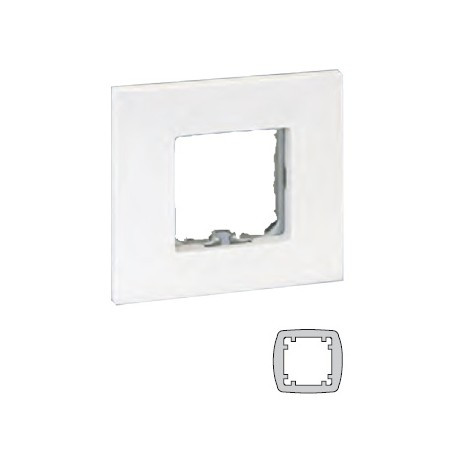 Marco 1 elemento blanco nieve SIMON 27. Mod. 2700610-030