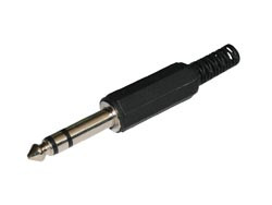 Conector Jack macho Ø 6,3 mm. Estéreo. Mod. 0238