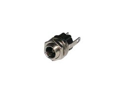Conector Base alimentación chasis Ø2,1 mm. Fijación a rosca. Mod. 0271