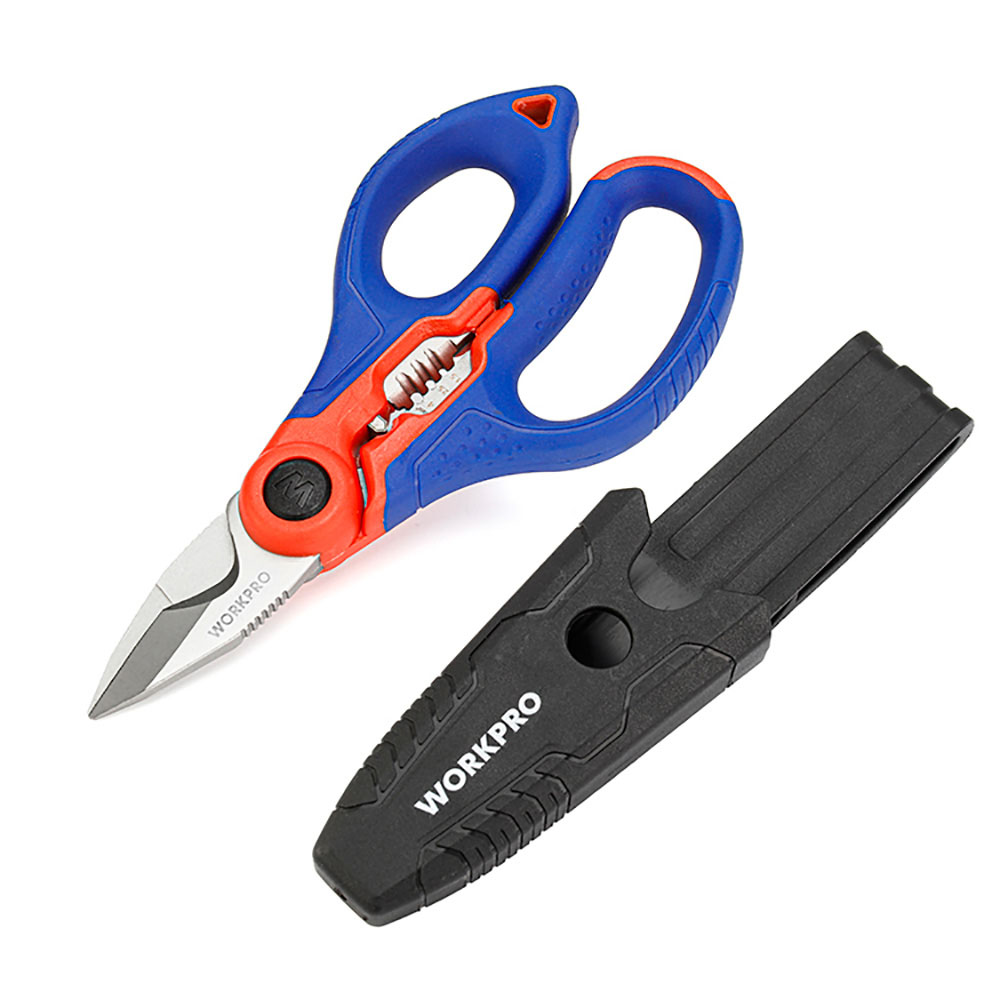 [21135ELK] Tijeras electricista acero con muesca Workpro. Mod. 21135