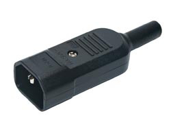 Conector Clavija macho aérea IEC320/CEE22. Desmontable. 10A./250V. Mod. 0417