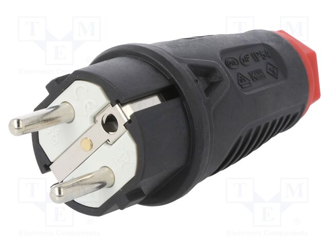 Clavija macho PE 2p+TT 16A PCE. Mod. 00115N