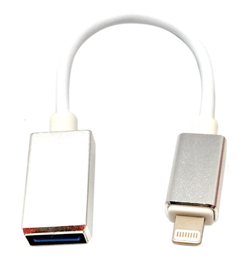 Adaptador USB A OTG Hembra a Lightning Iphone. Mod. 0869
