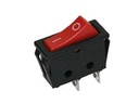 Interruptor unipolar 16(6)A./250V. Caja negra, botón rojo. Mod. 4234