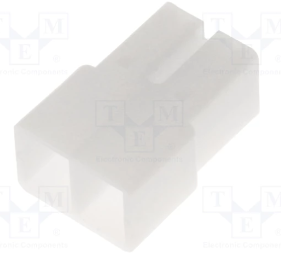 [100020W] Carcasa para terminal hembra de 2 vías de faston 6.3 mm. Mod. 100.020W